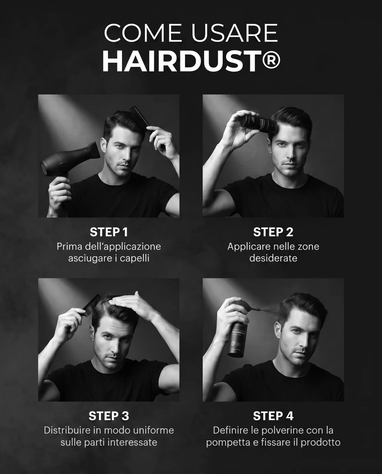 Come usare HAIRDUST